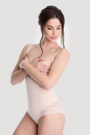 Утягуючий боді beige S 1833 1833 фото