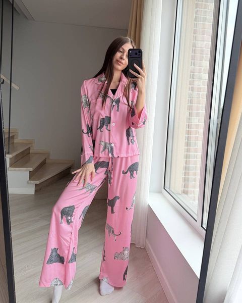 Піжама шовк LIORA з тиграми S 1817 1817 фото