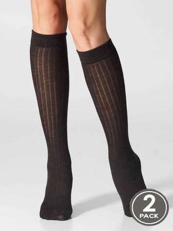 knee high wool merino (2 пари) beige/brown 1606 1606 фото