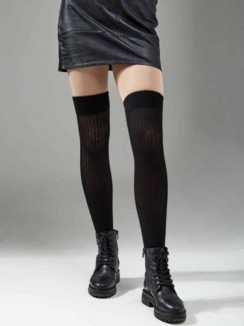 заколінник parigina rib cotone nero onesize 1648 1648 фото